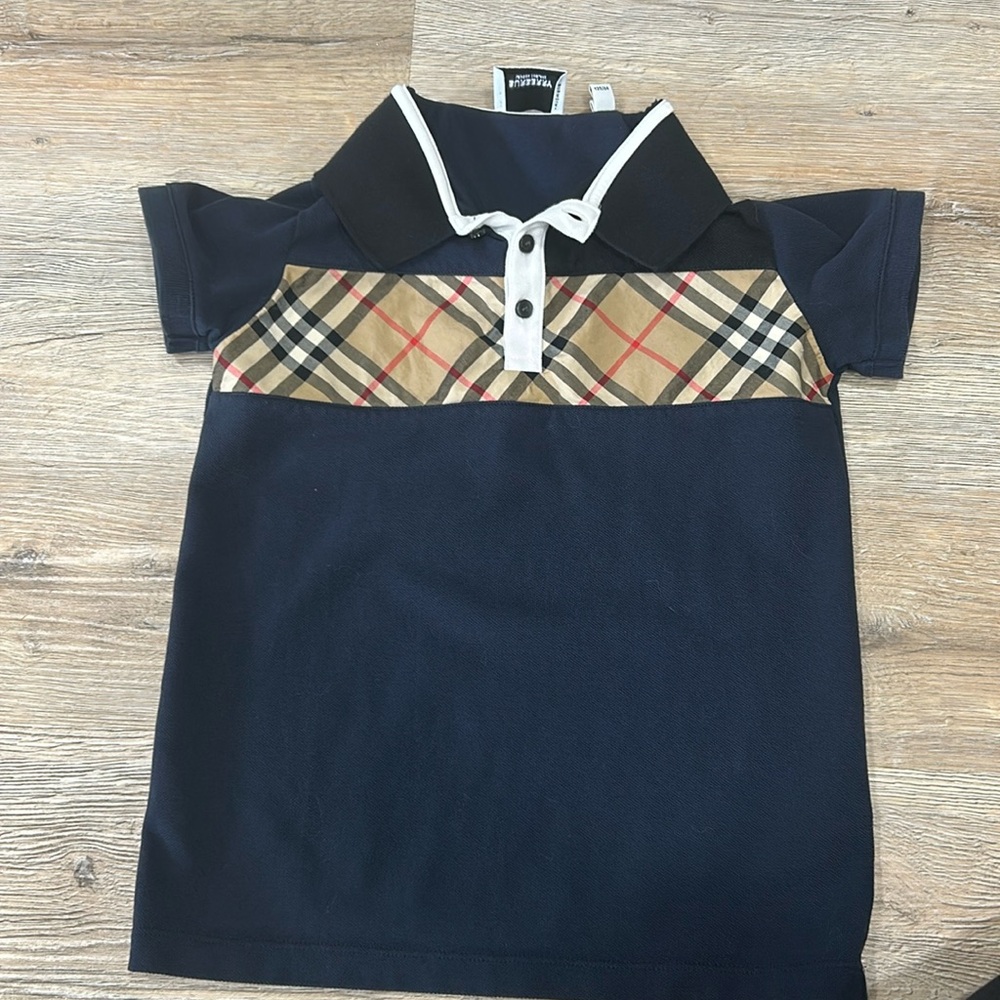 Burberry collared shit for 8yo boy.